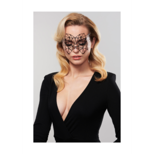 Zwart Vinyl Strapless Oogmasker Met Herbruikbare Stickers