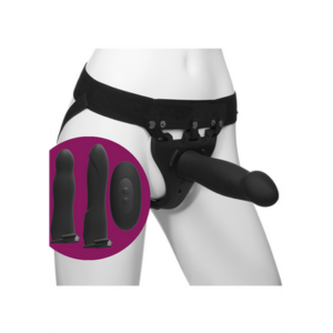 Hollow Strap On Harnas Vibrator 20 Cm Doc Johnson