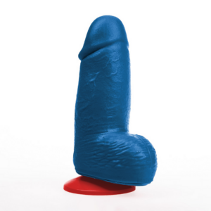 Blauwe Realistische Dikke Dildo Met Ballen Zuignap 11cm
