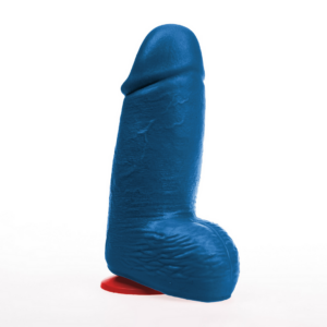 Realistische Dikke Dildo Met Ballen 145Cm Blauw Zuignap Grip