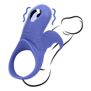 Vibration Cockring Clit Stimulator Loveline Blauw