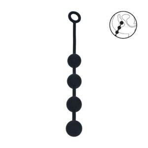 Levelz Anale Siliconen Ballen L Zwart Flexibele Lus