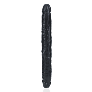 Dubbelzijdige Dildo RealRock 305 Cm Zwart Realistische Aderen