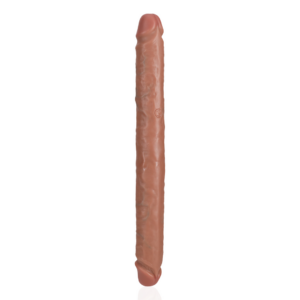Dubbelzijdige Dildo RealRock Bruin Realistische Aders 356Cm