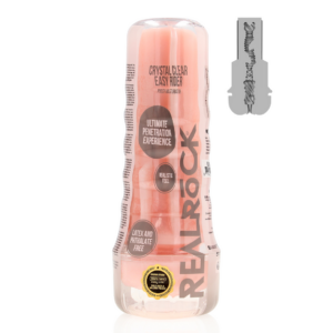 RealRock Compact Pussy Masturbator Geribbelde Huidskleur