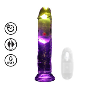 Transparante Vibrerende Dildo Met Zuignap 20 Cm RealRock