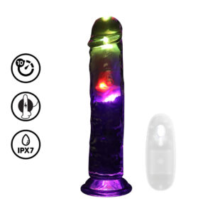 Transparante Vibrerende Dildo Met Zuignap RealRock 22Cm