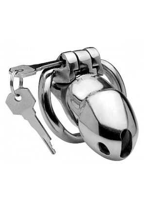 Rikers 24-7 Stainless Steel Locking Chastity Cage - Silver - Afbeelding 1