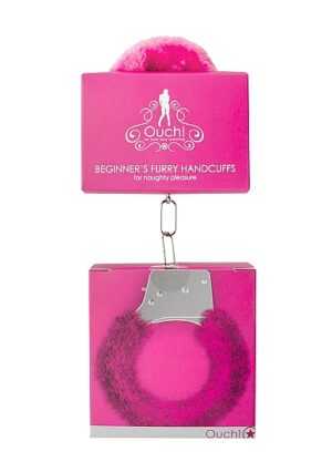 Beginner's Handcuffs Pink Furry (61gram) - Afbeelding 2