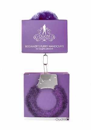Beginner's Handcuffs Purple Furry (61gram) - Afbeelding 2