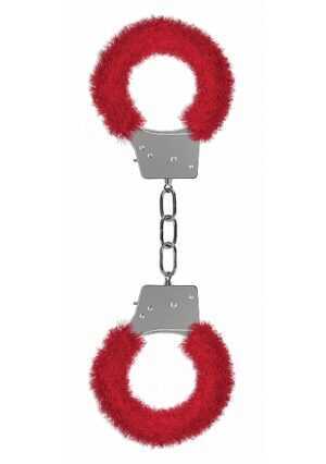 Beginner's Handcuffs Red Furry (61gram) - Afbeelding 1