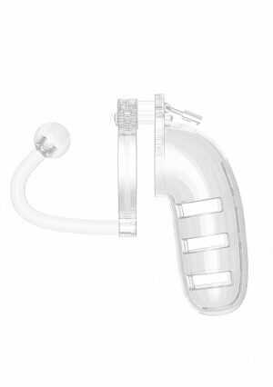 Model 12 - Chasity - 5.5" - Cage with Plug - Transparent - Afbeelding 4