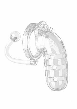 Model 12 - Chasity - 5.5" - Cage with Plug - Transparent - Afbeelding 5