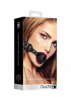 Breathable Luxury Ball Gag - Black - Afbeelding 3