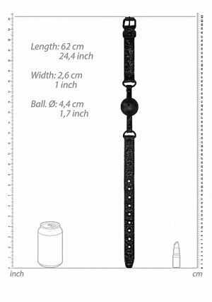 Breathable Luxury Ball Gag - Black - Afbeelding 5
