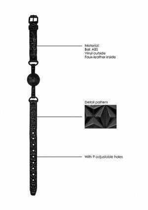 Breathable Luxury Ball Gag - Black - Afbeelding 7