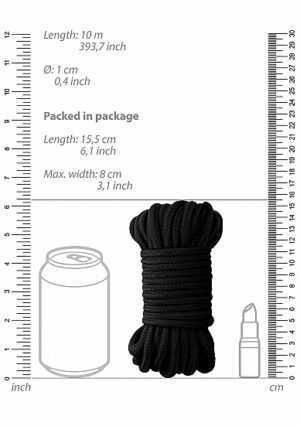 Thick Bondage Rope - 10 meter - Black - Afbeelding 5