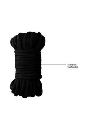 Thick Bondage Rope - 10 meter - Black - Afbeelding 6