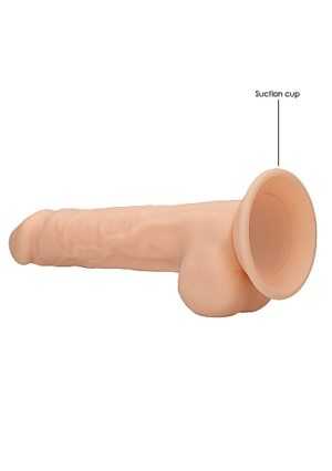 Silicone Dildo With Balls - Flesh - 24 cm - Afbeelding 6