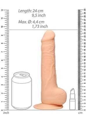Silicone Dildo With Balls - Flesh - 24 cm - Afbeelding 8