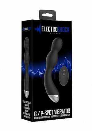 Remote Controlled E-Stim & Vibrating G/P-Spot Vibrator - Black - Afbeelding 2