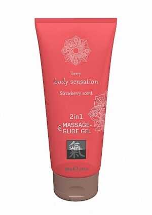 SHIATSU Massage- & Glide Gel 2in1 Strawberry - Afbeelding 1