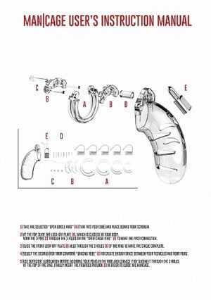 Model 13 - Chastity - 2.5" - Cock Cage - Transparent- - Afbeelding 6