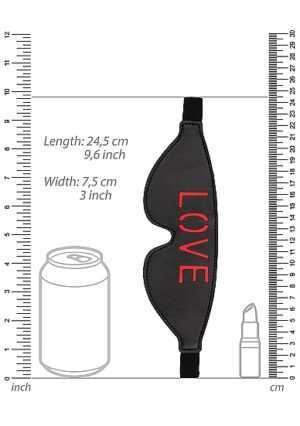 Ouch! Blindfold - LOVE - Black - Afbeelding 2