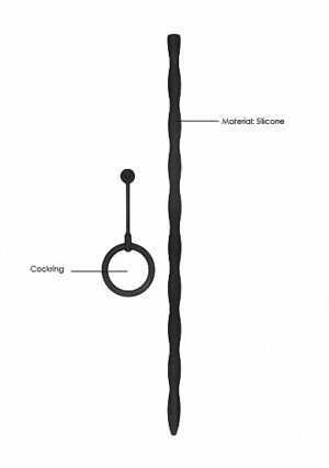 Silicone Plug & Cock Ring Set - Urethral Sounding - Black - Afbeelding 11