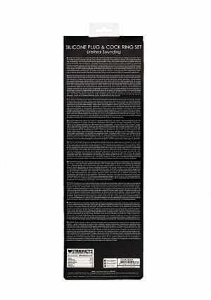Silicone Plug & Cock Ring Set - Urethral Sounding - Black - Afbeelding 3