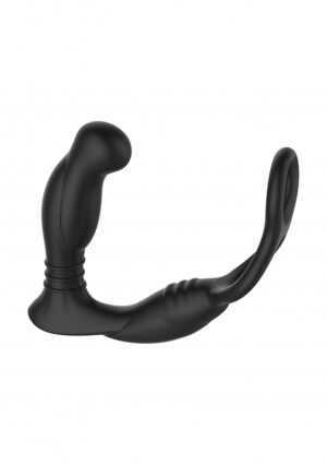 SIMUL8 Vibrating Dual Motor Anal Cock and Ball Toy - Black - Afbeelding 1
