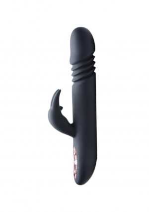Royal Rabbits Bunny Thrust 10X Thrusting Rabbit Vibrator - Black - Afbeelding 1