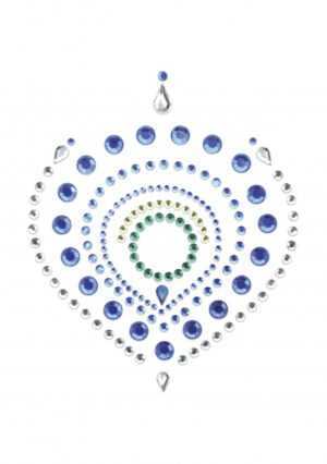 Flamboyant - Rhinestone Body Decoration - Green and Blue - Afbeelding 3