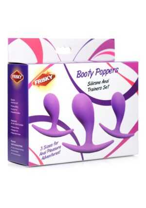 Booty Poppers Silicone Anal Trainer Set - Purple - Afbeelding 2