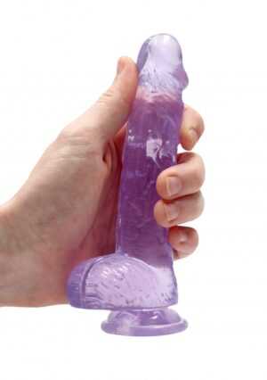 6" / 15 cm Realistic Dildo with Balls Purple - Afbeelding 7