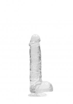 6" / 15 cm Realistic Dildo with Balls Transparent - Afbeelding 4