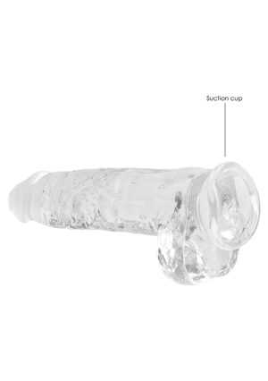 9" / 22 cm Realistic Dildo with Balls Transparent - Afbeelding 5