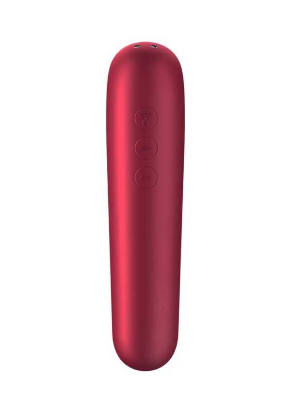 Dual Love Air Pulse Vibrator - Red
