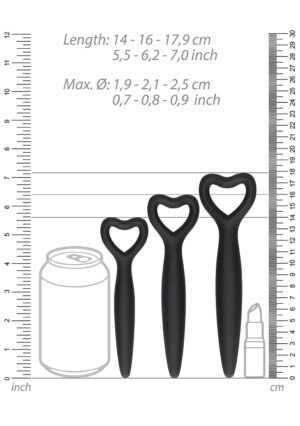 Silicone Vaginal Dilator Set - Black - Afbeelding 5