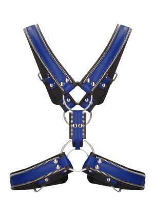 Z Series Scottish Harness - Leather - Black/Blue - S/M
