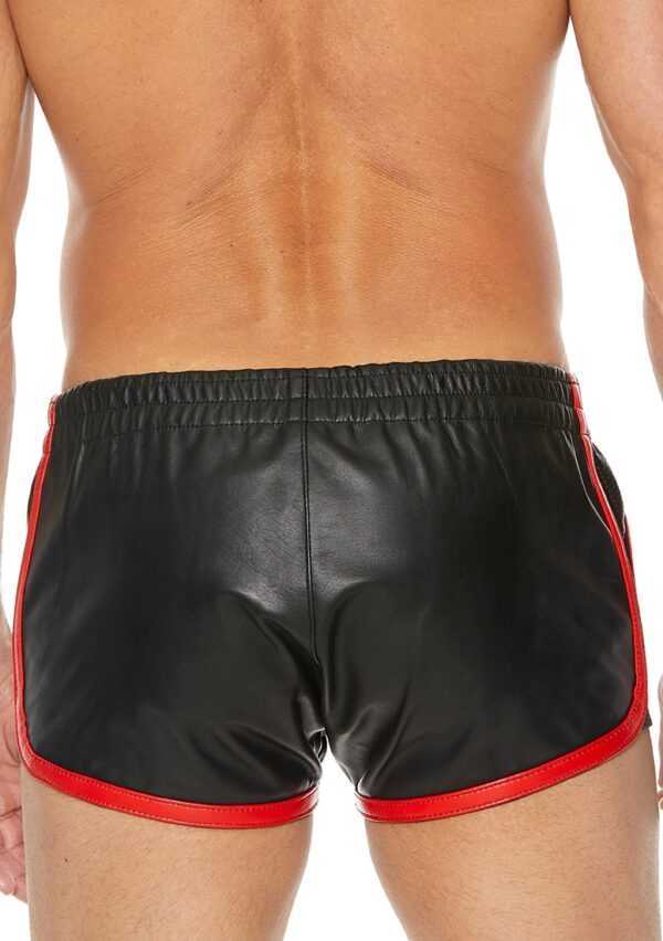Versatile Shorts - Premium Leather - Black/Red - L/XL