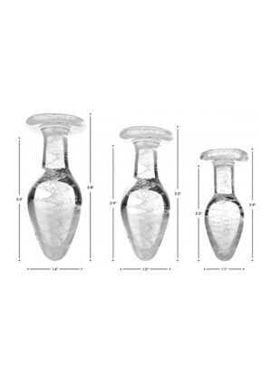 Glow-In-The-Dark Glass Anal Plug - Large - Afbeelding 3