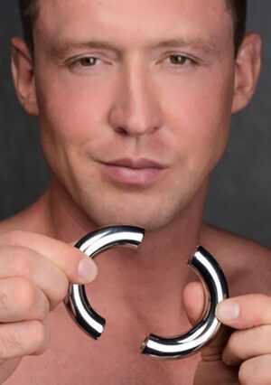 Mega Magnetize Stainless Steel Magnetic Cock Ring - 4 - 4 cm - Afbeelding 3
