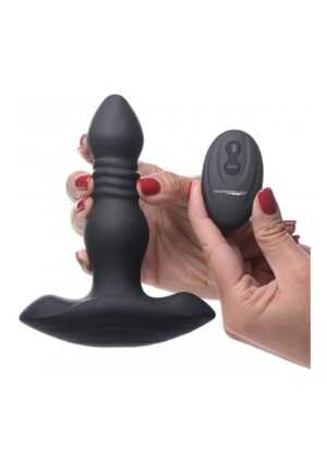 Vibrating and Thrusting Remote Control Silicone Anal Plug - Afbeelding 4