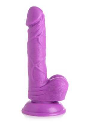 POP 6.5" Dildo with Balls - Purple - Afbeelding 1