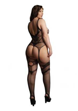 Suspender Bodystocking - Black - OSX - Afbeelding 2