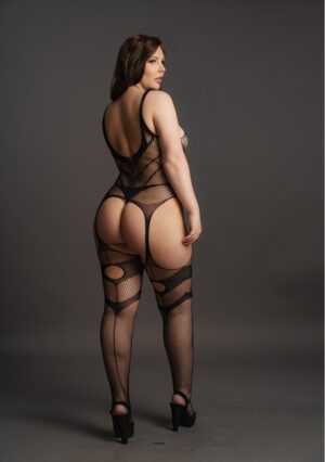 Suspender Bodystocking - Black - OSX - Afbeelding 6