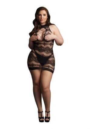 Criss Cross Neck Mini Dress - Black - OSX - Afbeelding 5