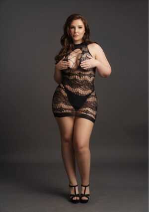 Criss Cross Neck Mini Dress - Black - OSX - Afbeelding 7