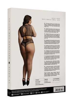 Duo Net Key-Hole Bra Set - Black - OSX - Afbeelding 4